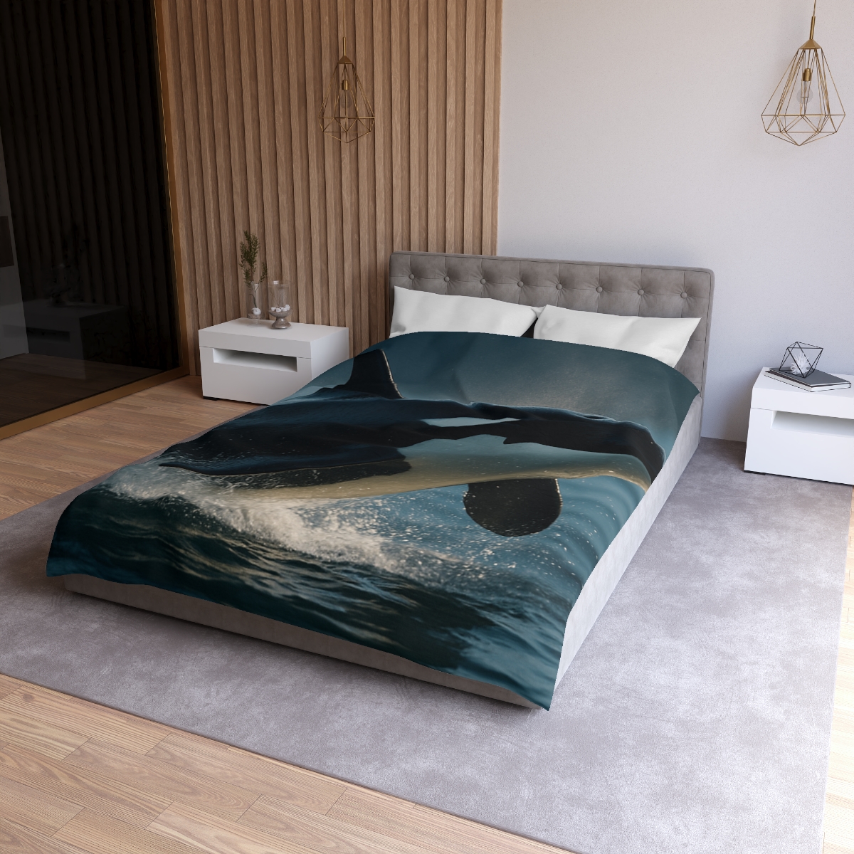 Abyss Glide Orca unique patterned duvets