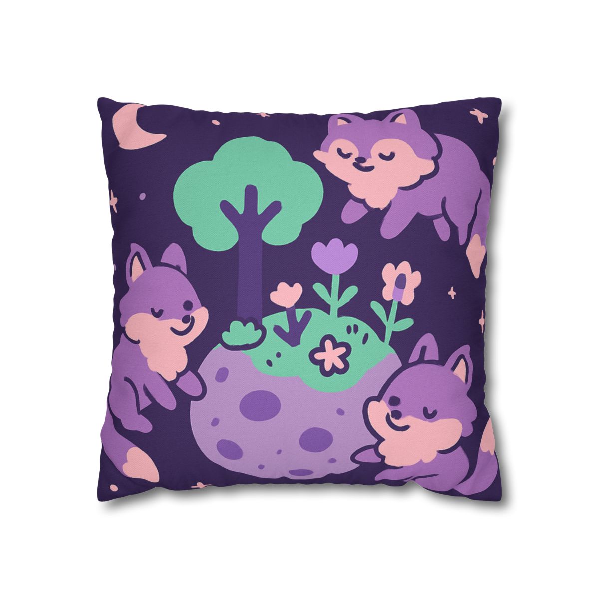 Galaxy Garden Of Floating Foxes custom pillow cases