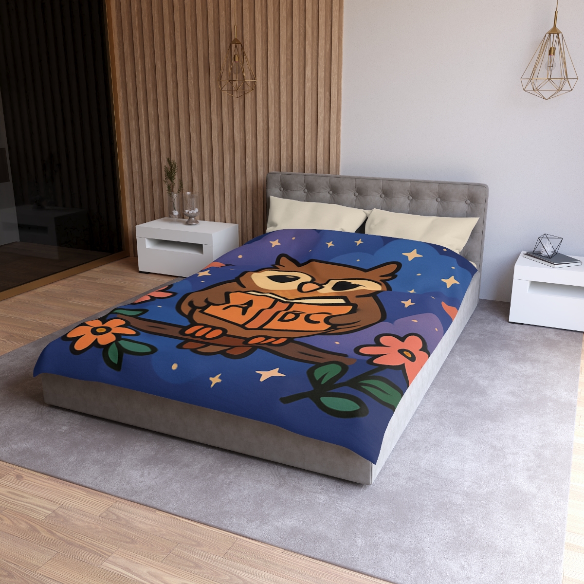 Nebula Garden Owl soft comforter duvets