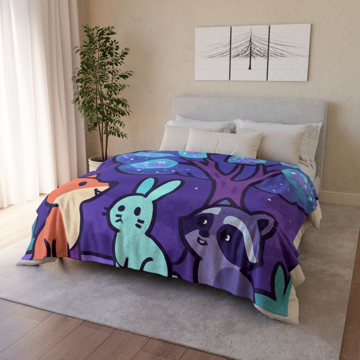Nebula Forest Friends custom blankets