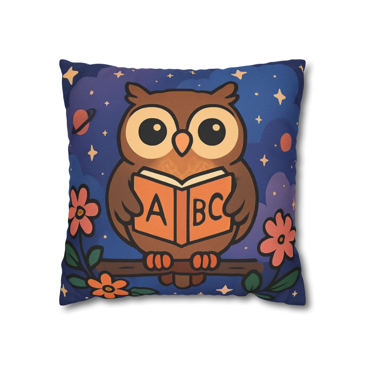 Nebula Garden Owl designer print pillow cases