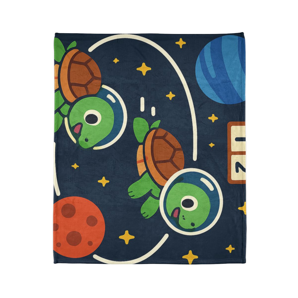Time Dilation Turtle Race Across Star Track trendy patterned blankets