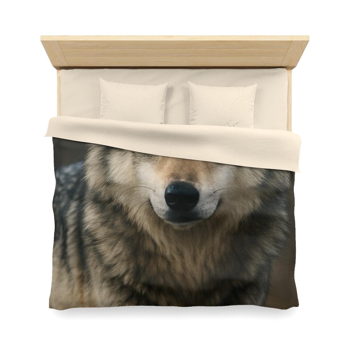 Ember Gaze Gray Wolf custom duvets