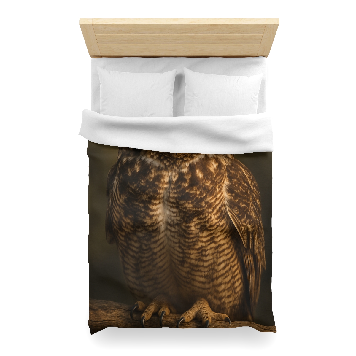 Nebula Gaze Great Horned Owl custom duvets