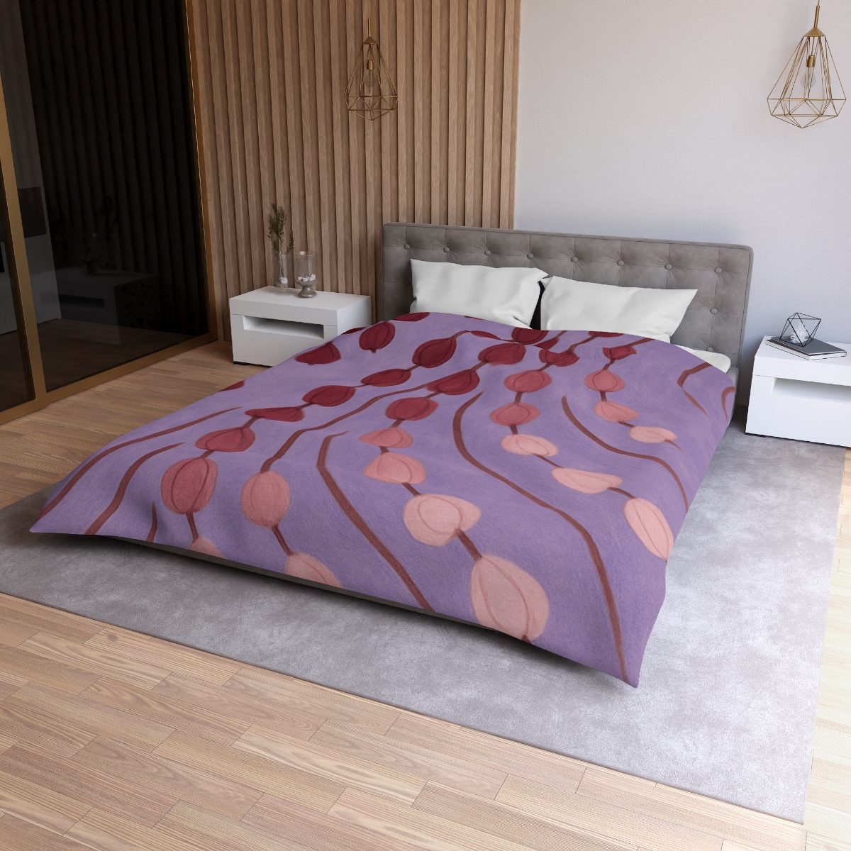 Spiral Bud Cascade personalized bedding duvets