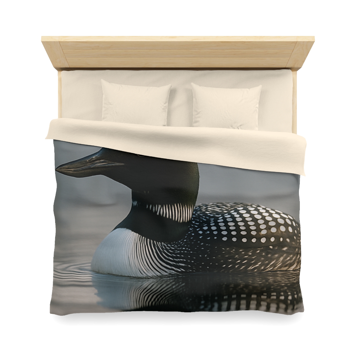 Mirror Calm Common Loon personalized bedding duvets