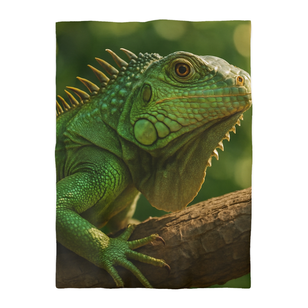Sun Dappled Green Iguana personalized bedding duvets
