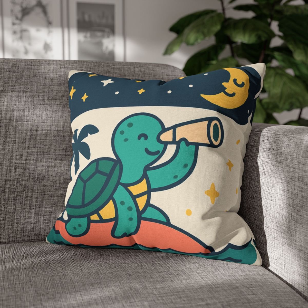 Stargazer Sea Turtle Adventure comfortable bedding pillow covers
