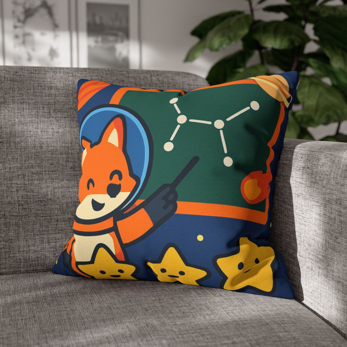 Comet Classroom Space Fox stylish decorative pillowcases