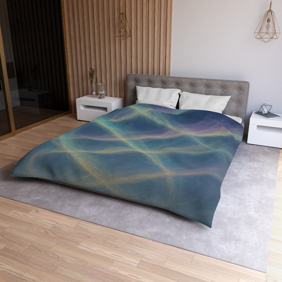 Aurora Lattice Horizon custom duvets