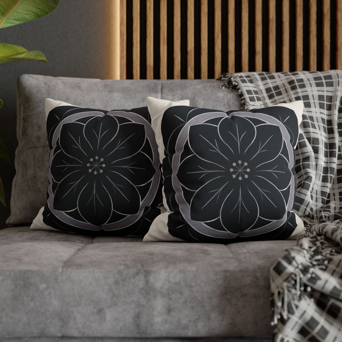 Petal Orbit Rosette personalized pillow covers