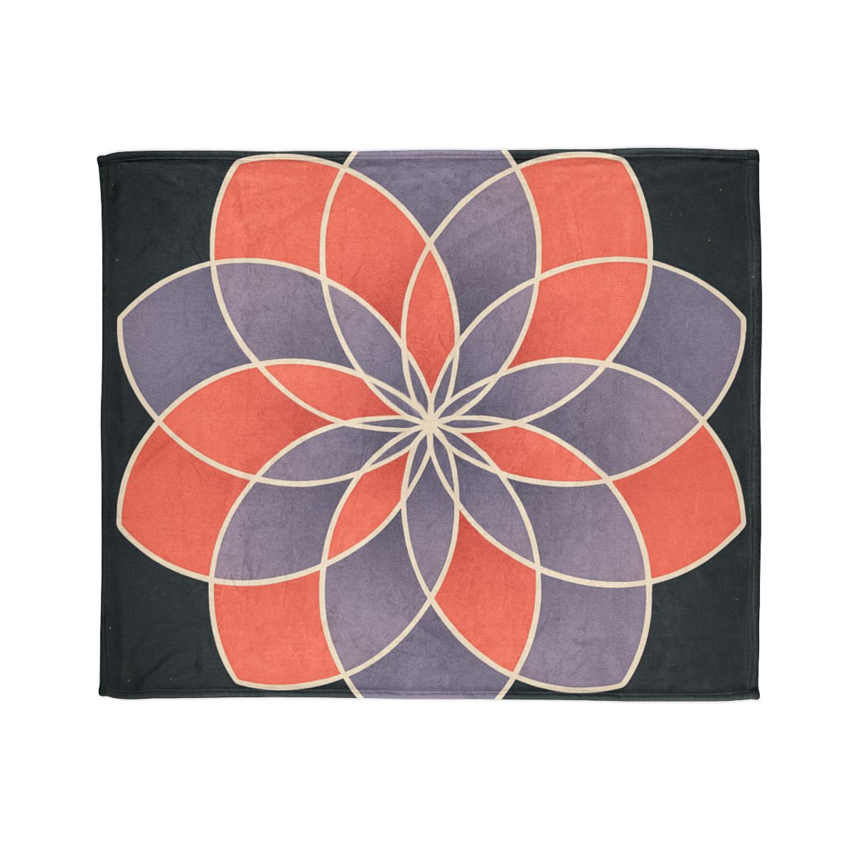 Petal Prism Overlap soft fleece blankets