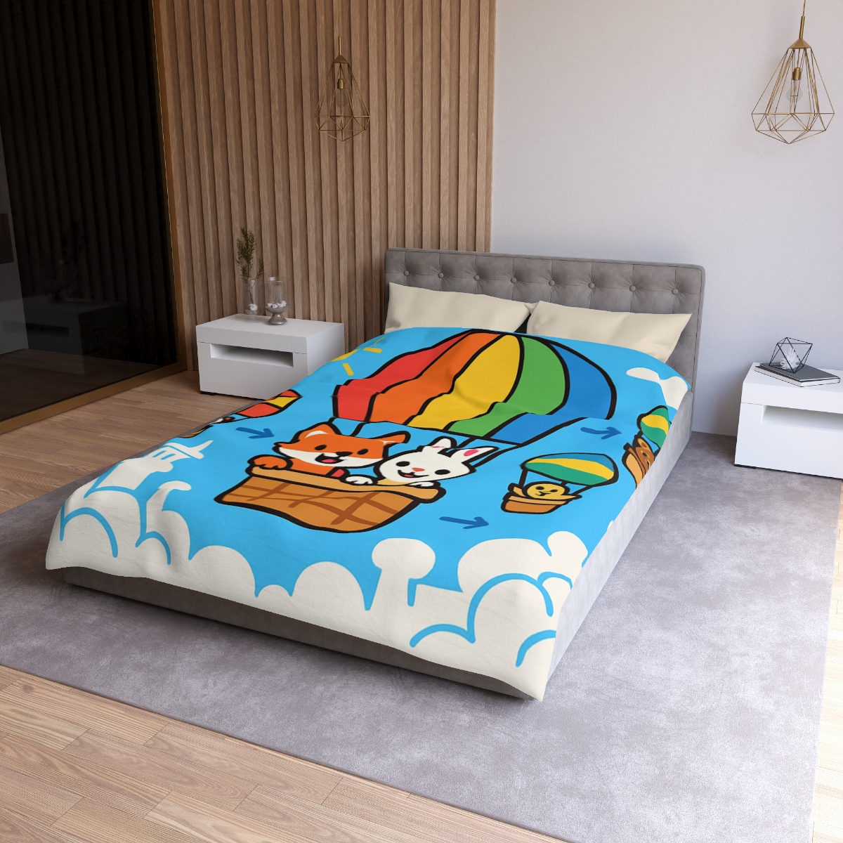 Cloud City Balloon Race warm winter duvets