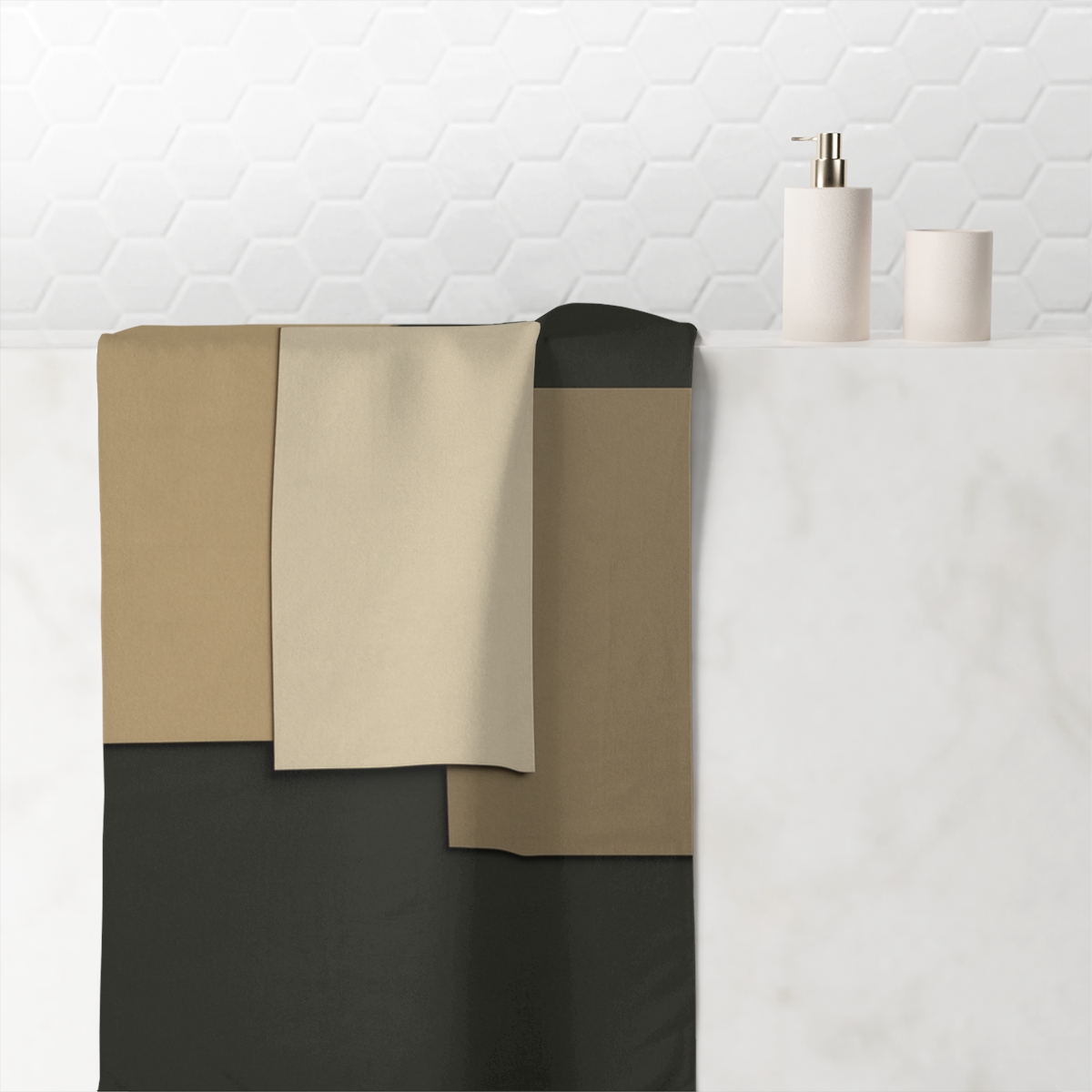 Balanced Rectangular Trio Composition decorative home towelscustom towels