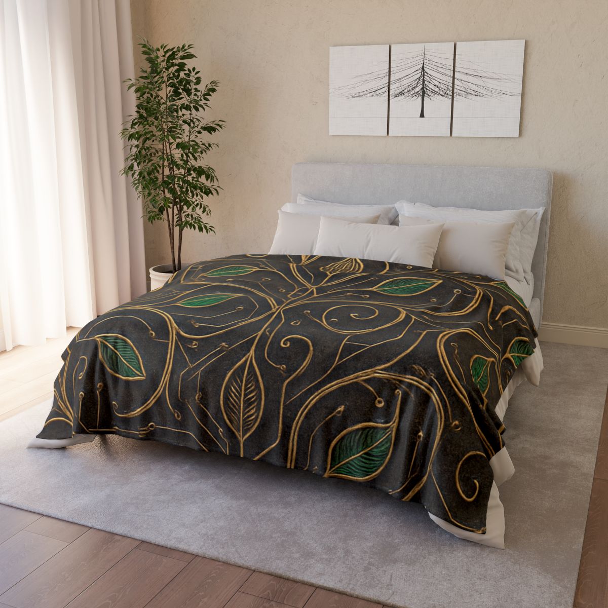 Vine Circuit Lattice trendy patterned blankets