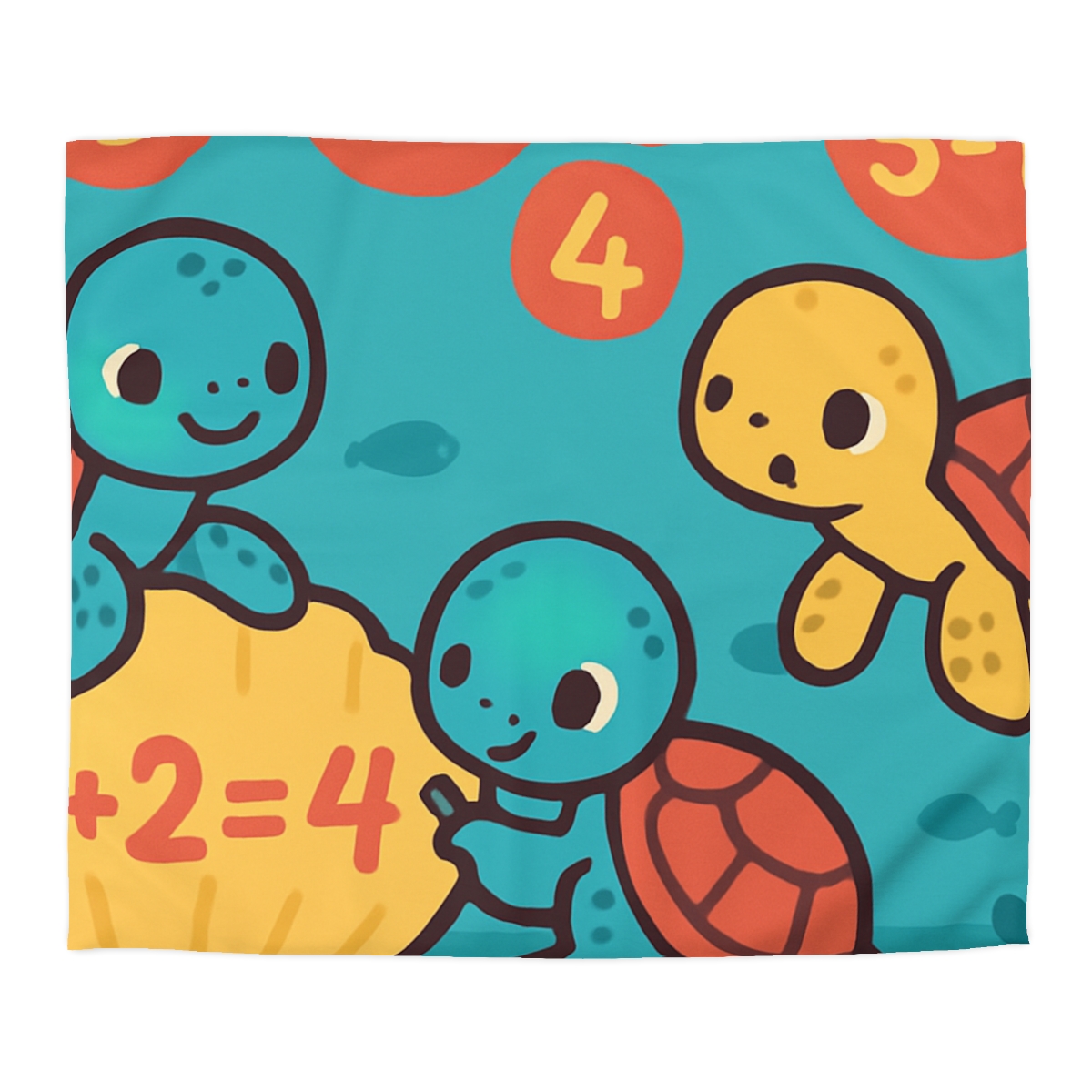 Coral Reef Math Turtles duvets for gifts