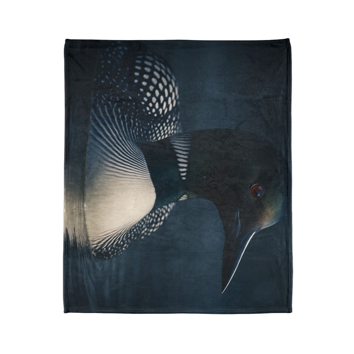 Moonlit Chorus Common Loon personalized cozy blankets