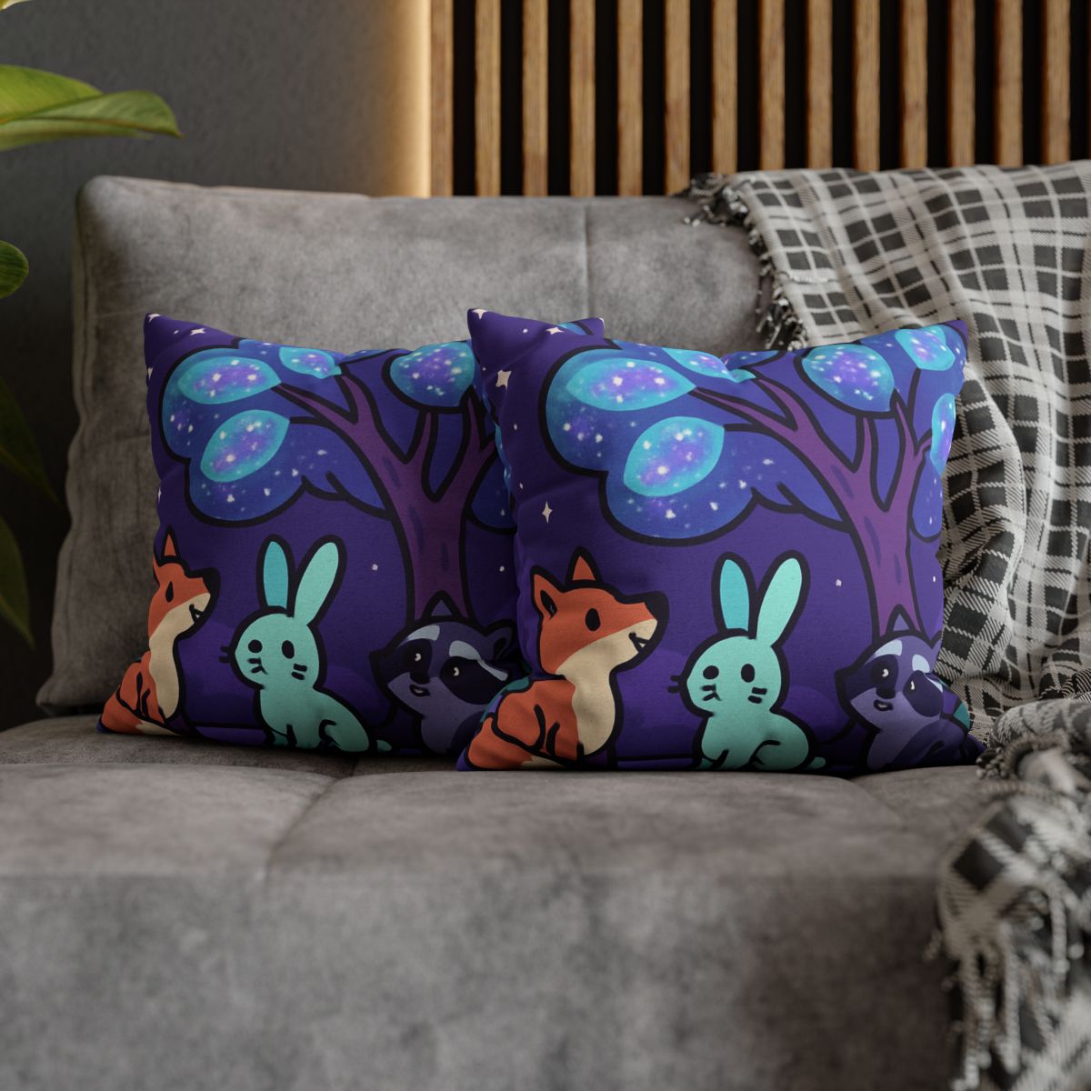Nebula Forest Friends trendy patterned pillow cases