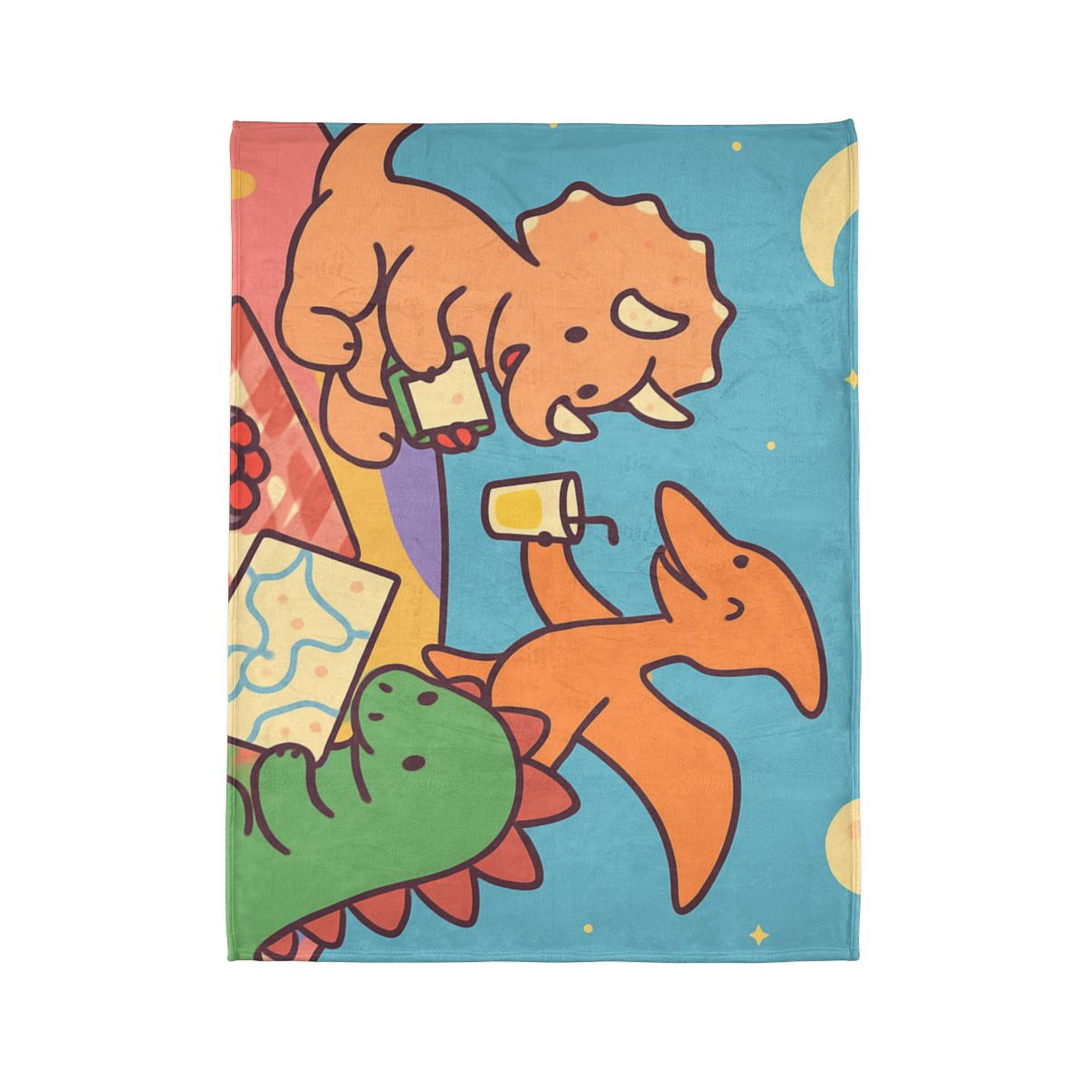 Planet Picnic With Dinosaurs unique gift blankets