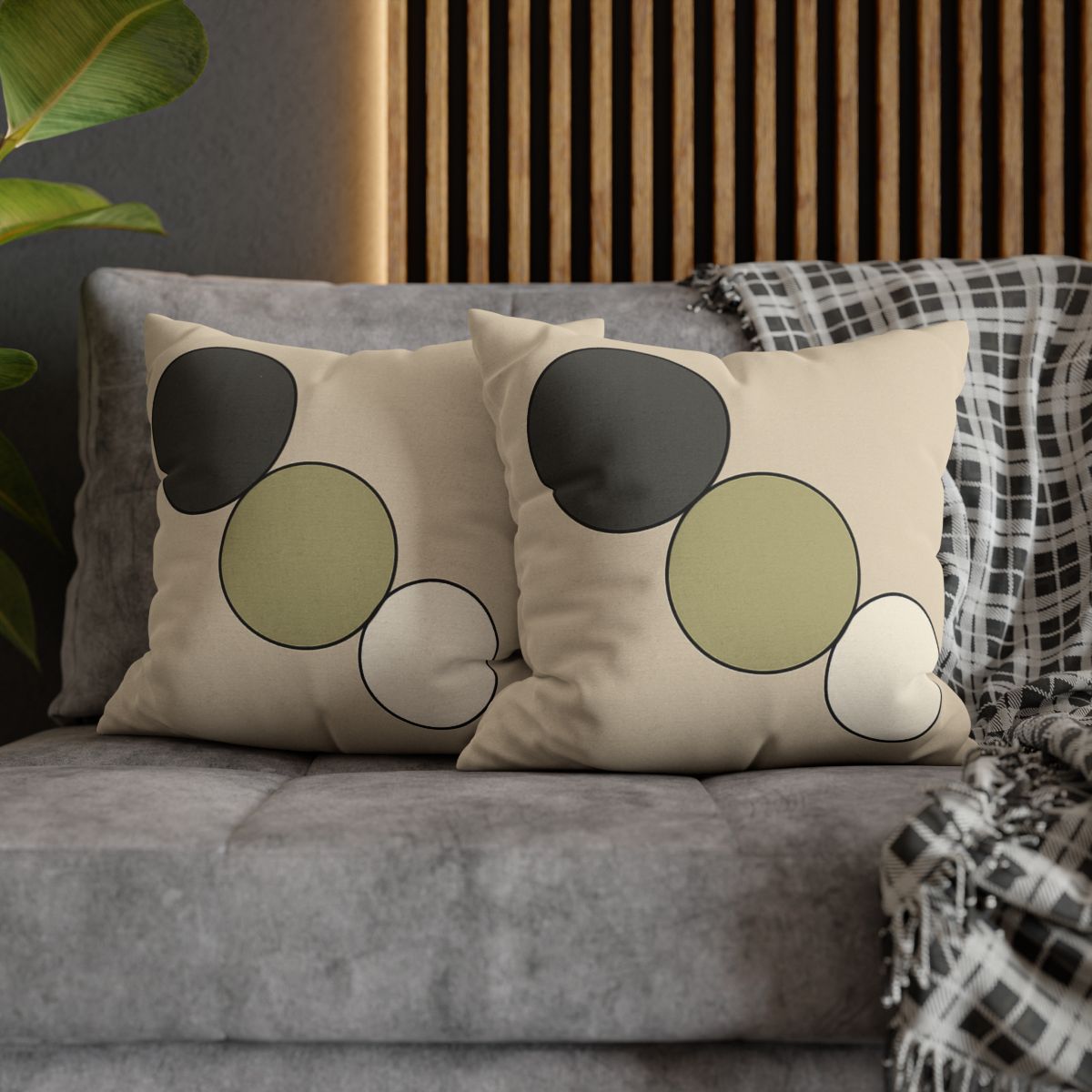 Staggered Trio Of Circles Harmony unique gift pillow cases