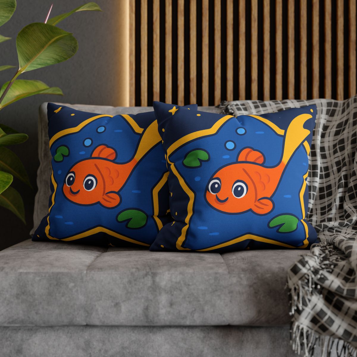 Comet Koi And The Star Pond designer print pillow cases