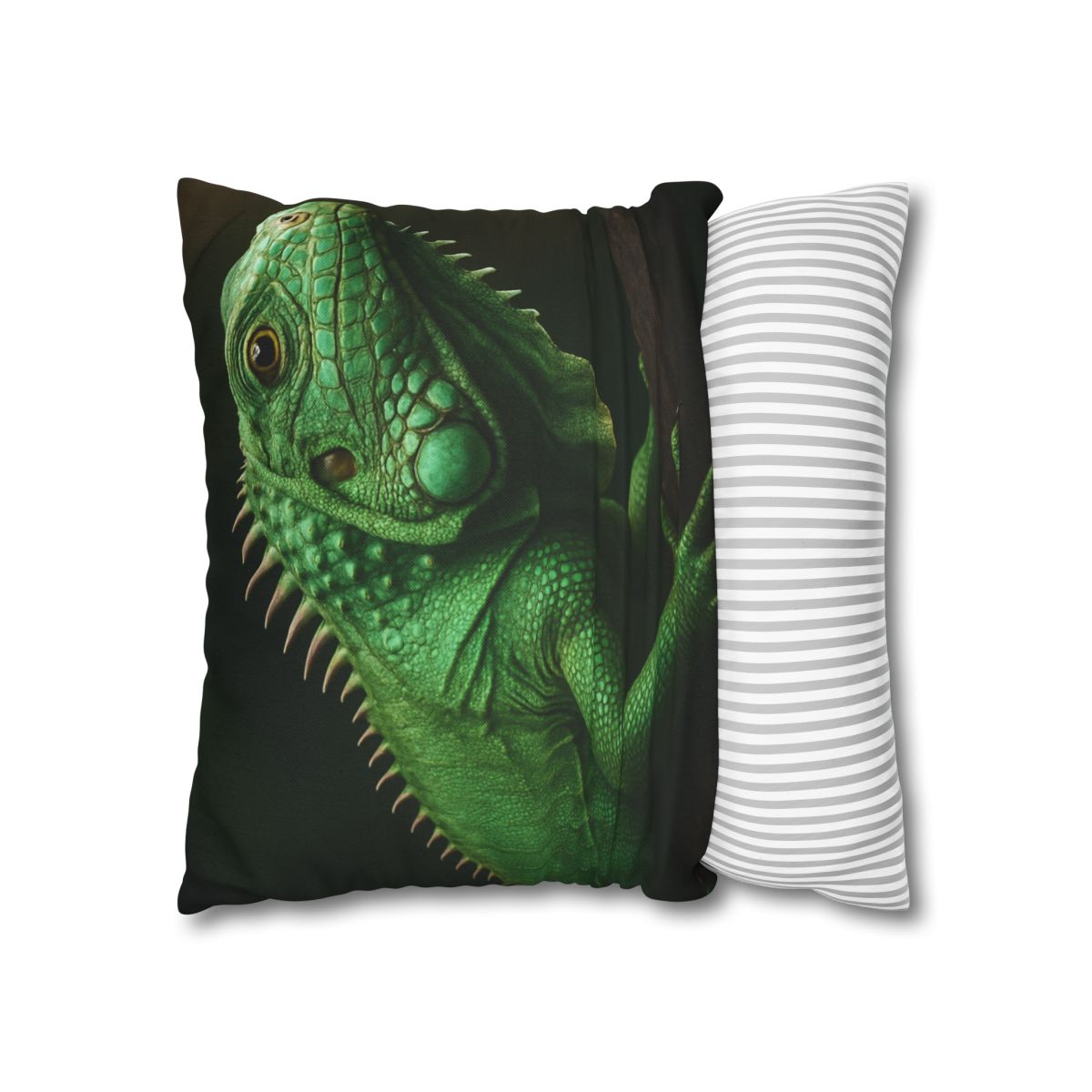 Mirror Glide Green Iguana comfortable bedding pillow covers