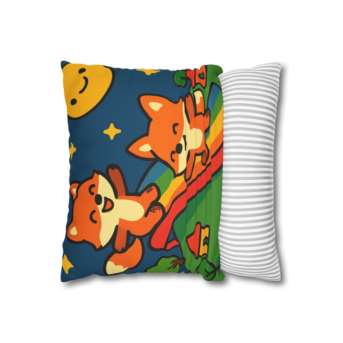 Planet Playground Of The Friendly Foxes trendy patterned pillow cases