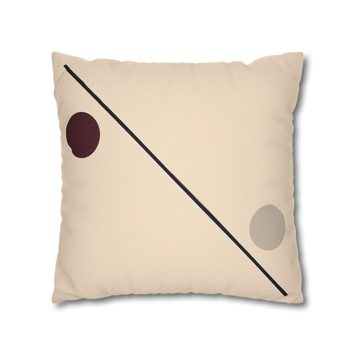 Diagonal Line And Twin Circles soft cotton pillow cases