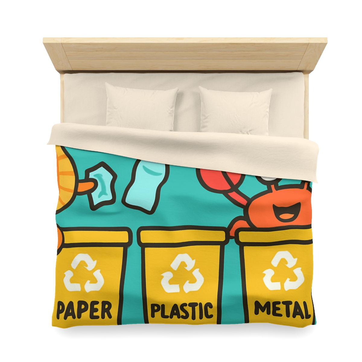 Coral City Recycling Seahorse Patrol custom duvets