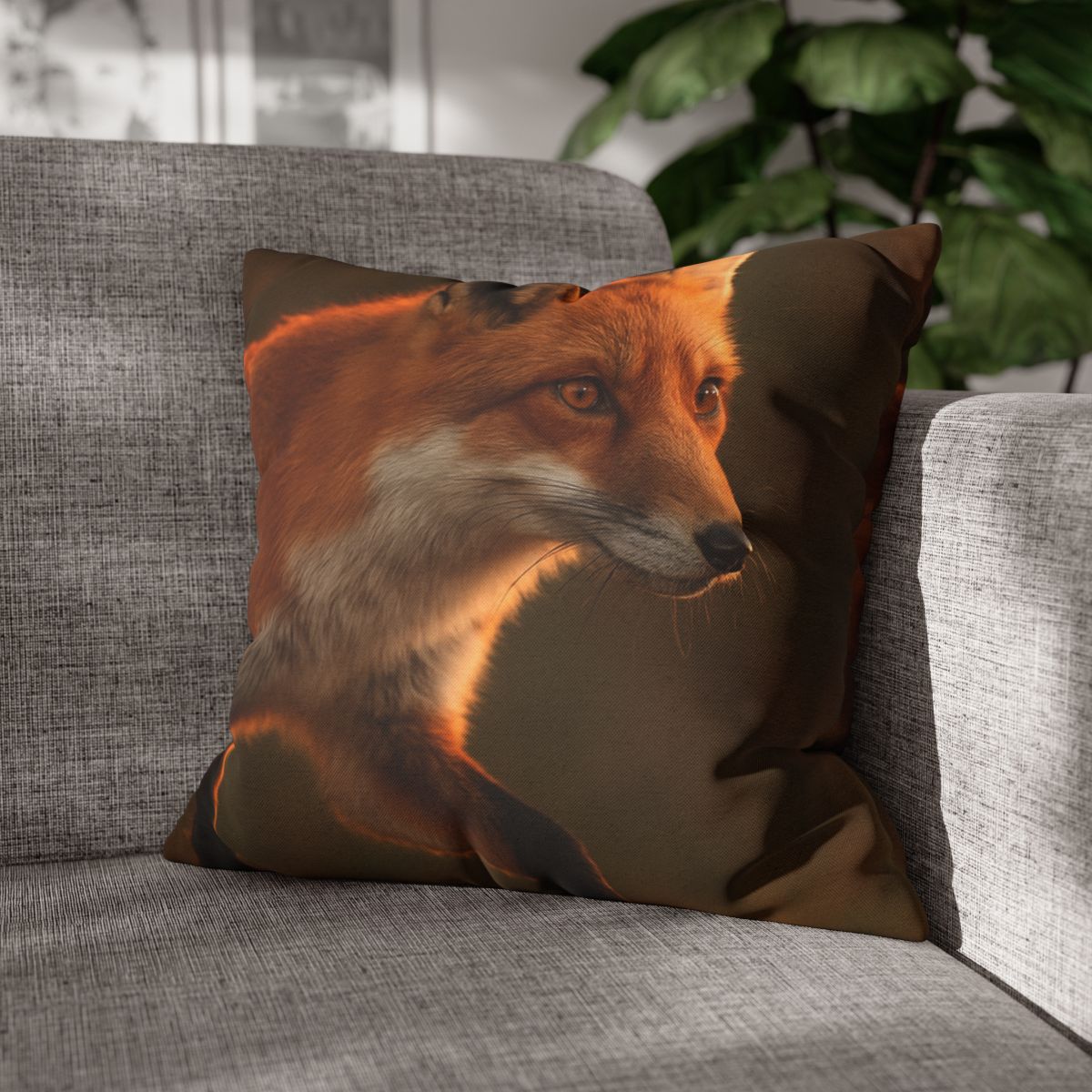 Crimson Whisper Red Fox personalized pillow covers