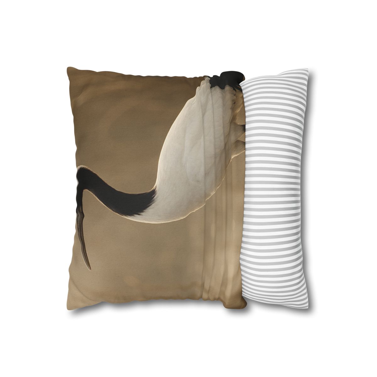 Silent Poise Red Crowned Crane trendy patterned pillow cases