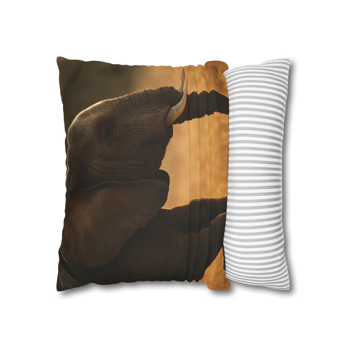 Gilded Horizon African Elephant soft cotton pillow cases
