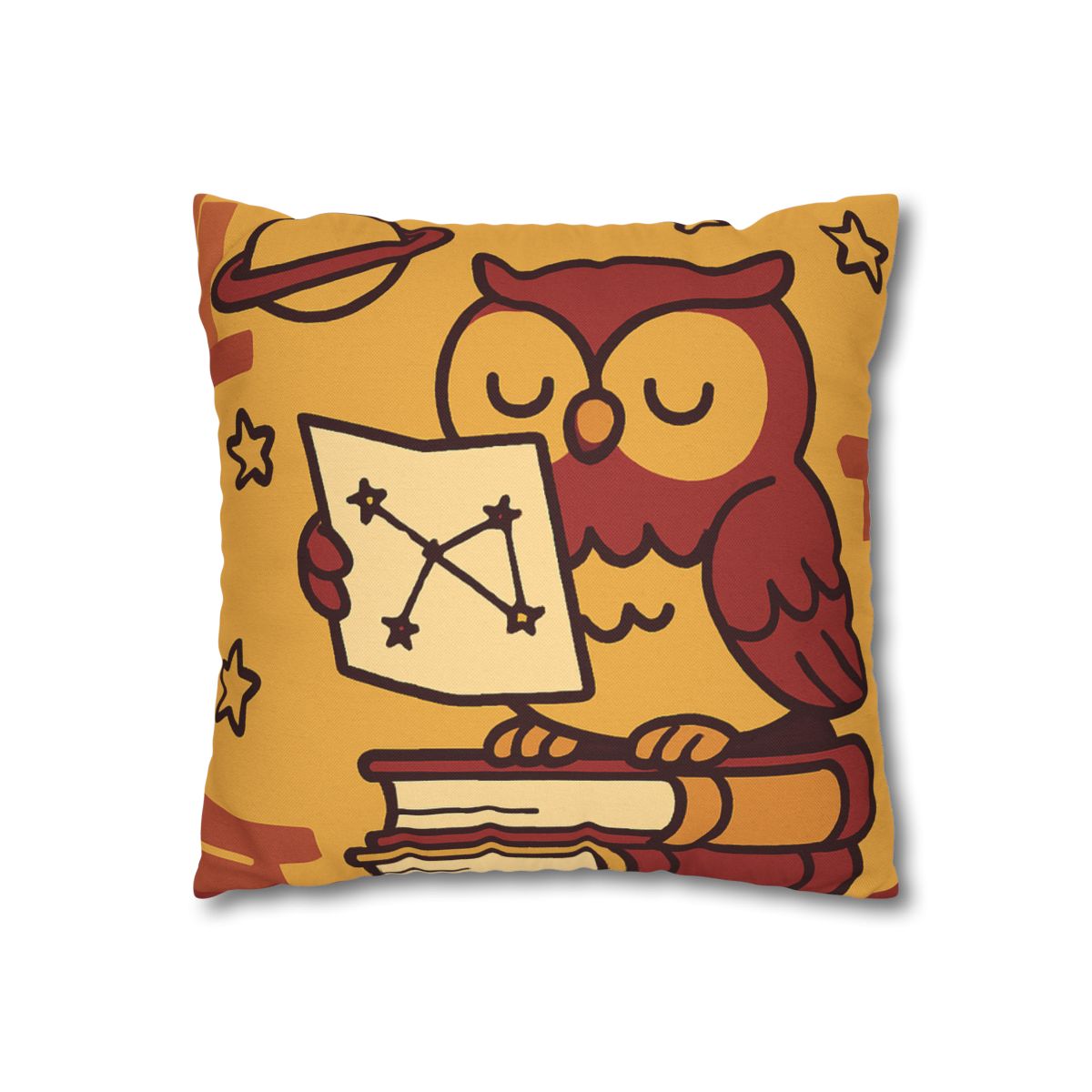 Cosmic Owl Library trendy patterned pillow cases
