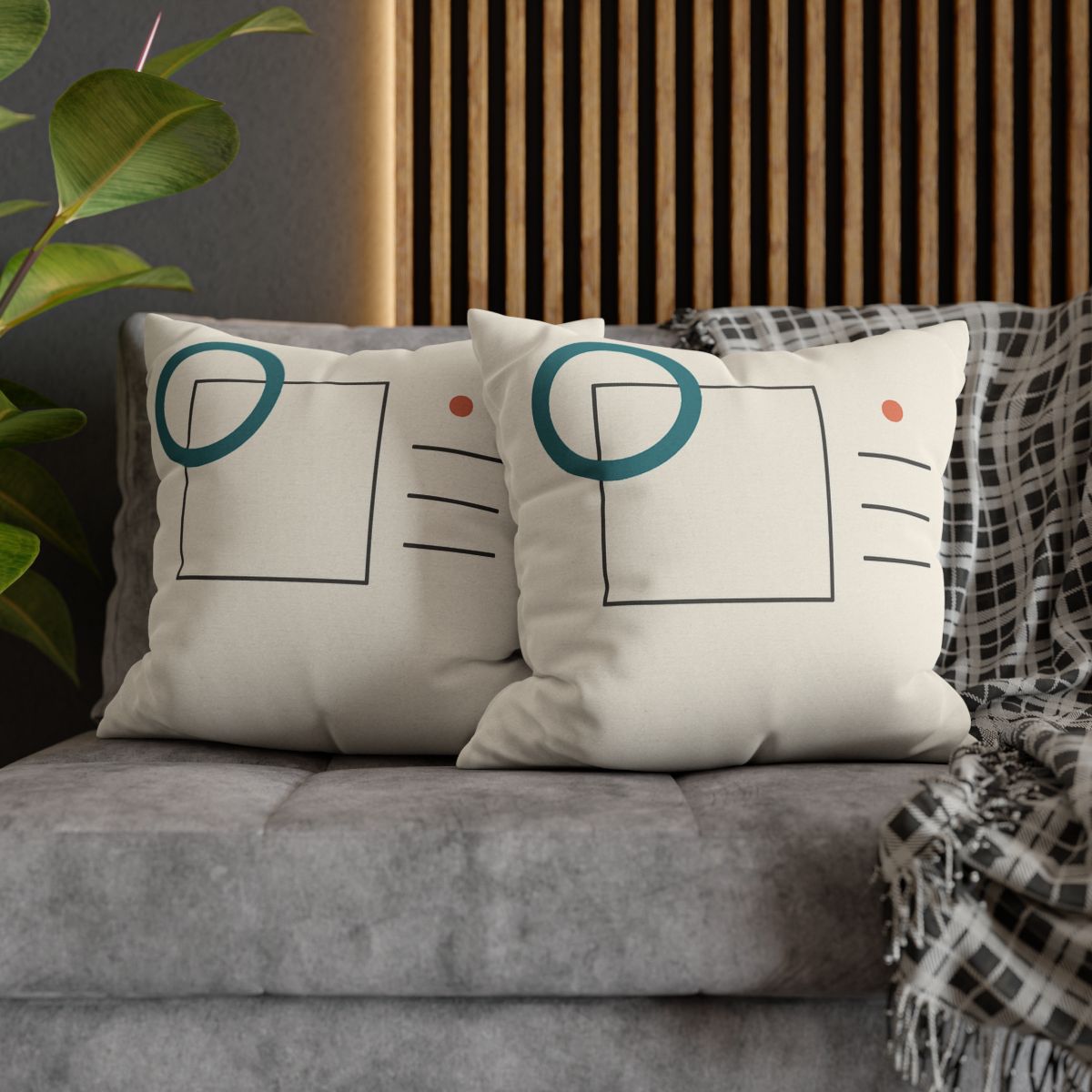 Open Frame With Drifted Ring soft cotton pillow cases