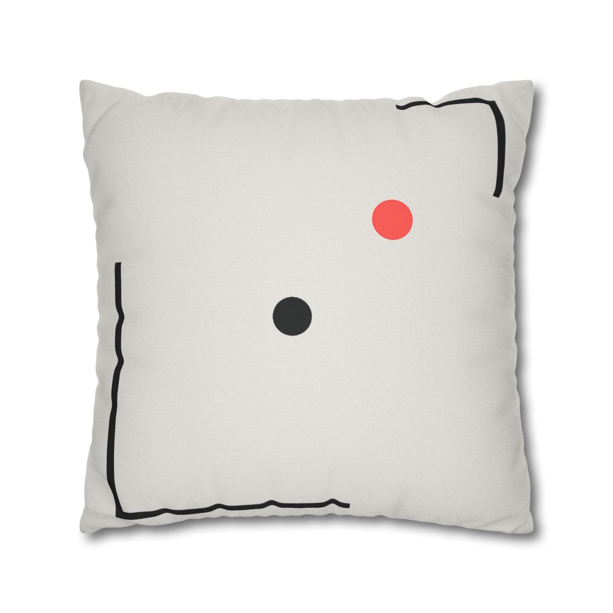 Nested Corner Frames With Two Dots trendy patterned pillow cases
