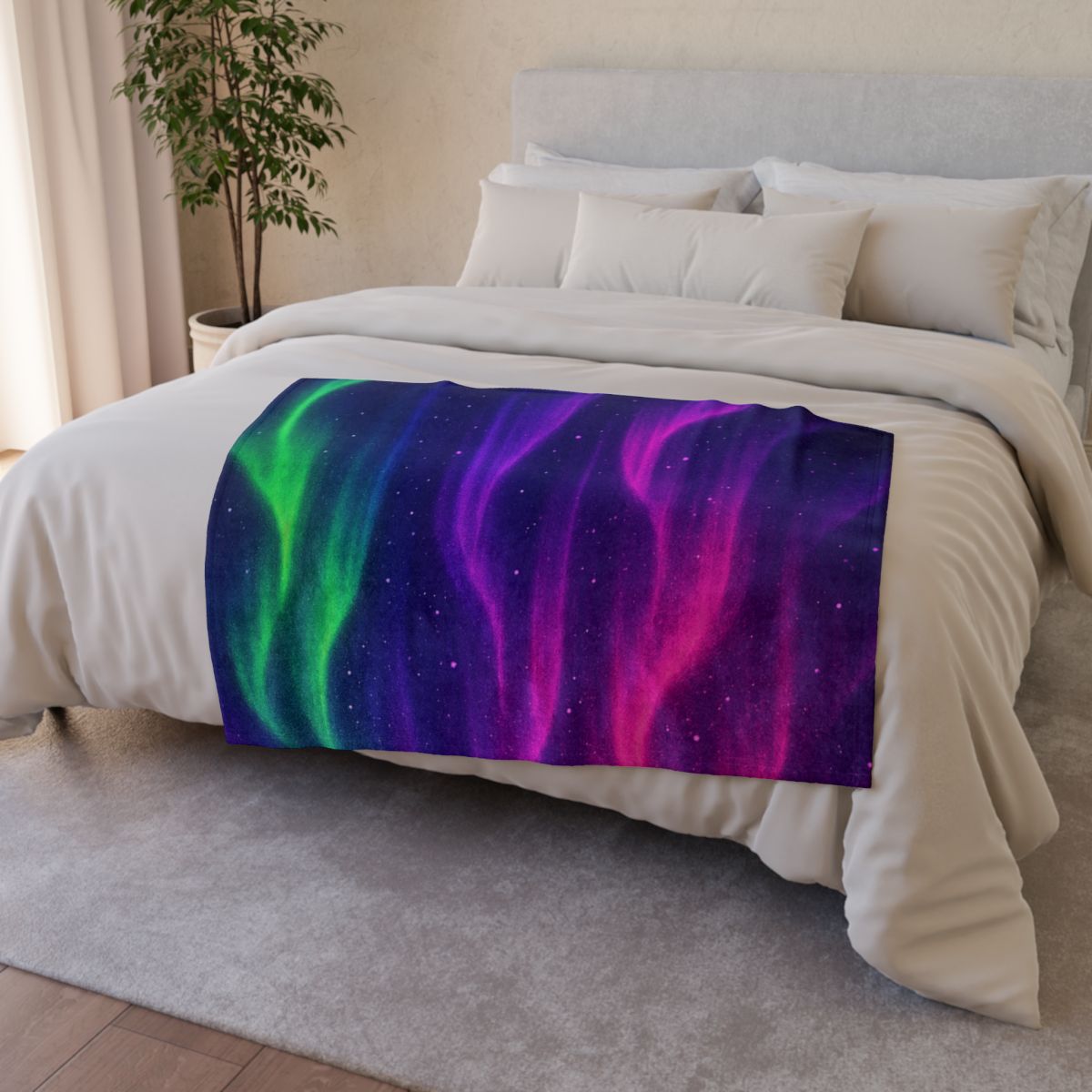 Aurora Plasma Veil Carnival personalized cozy blankets