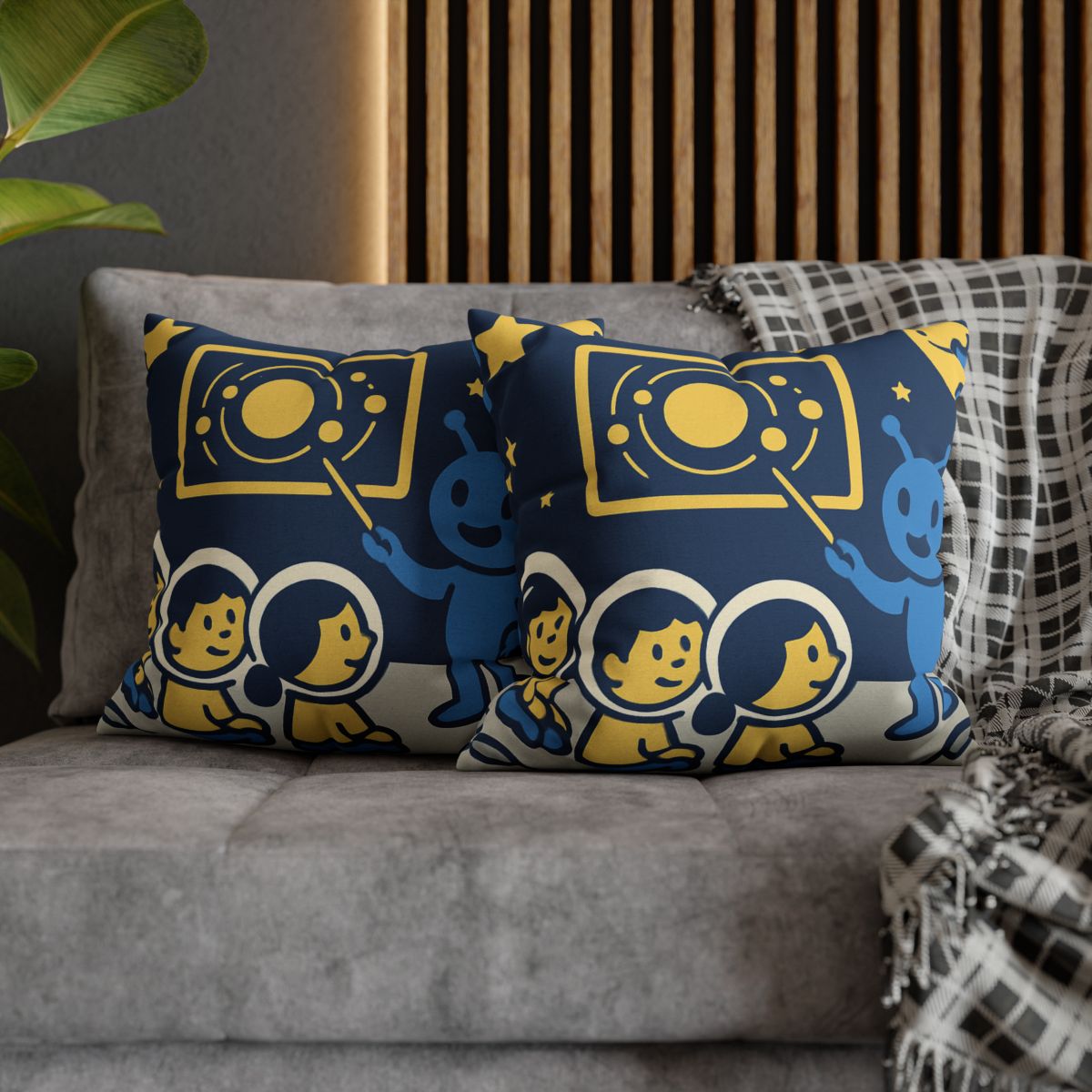 Celestial Classroom On The Moon comfortable bedding pillow covers