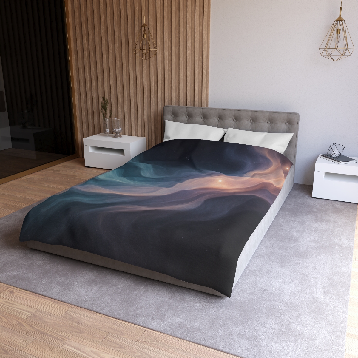 Prismatic Nebula Silk Drift personalized bedding duvets