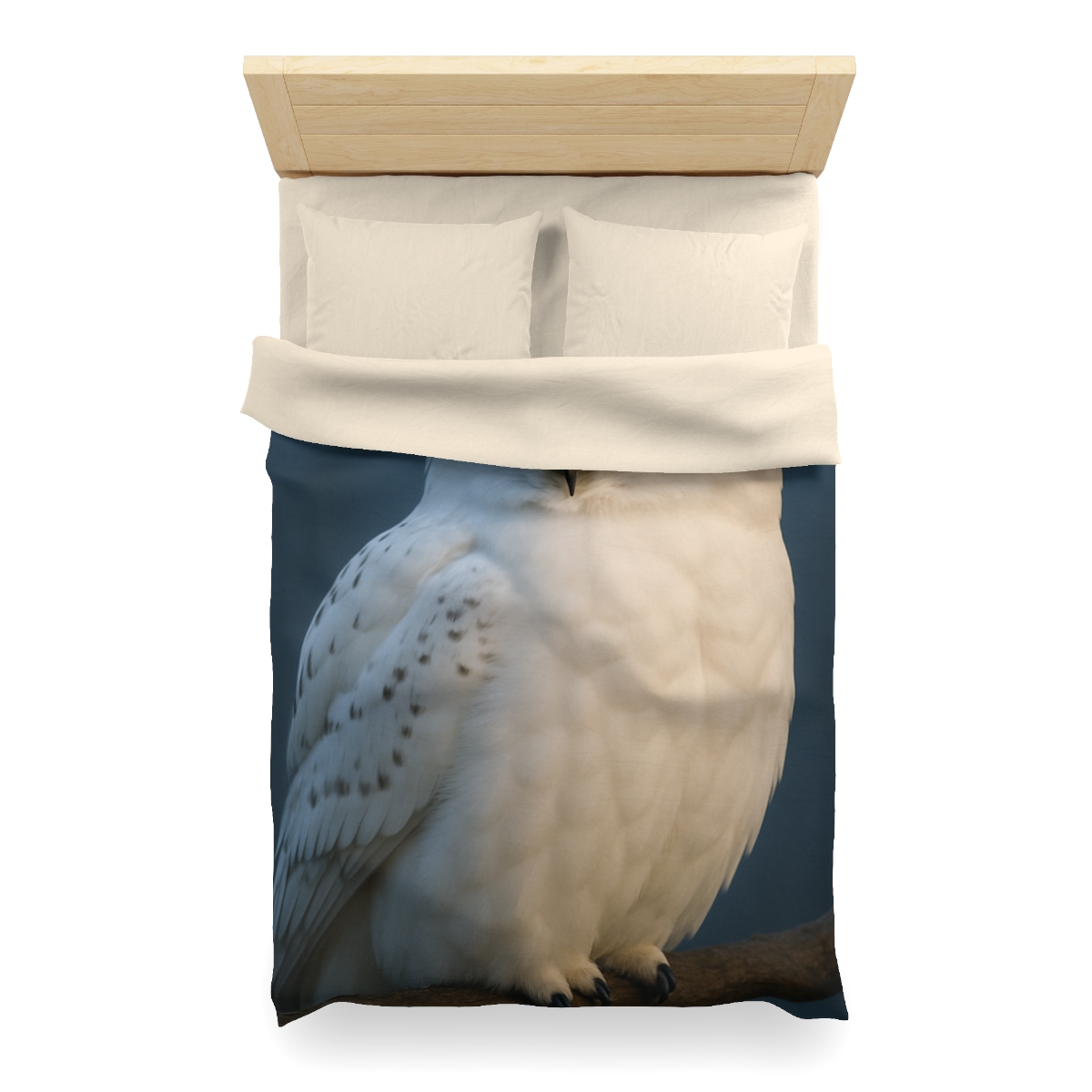 Twilight Watcher Snowy Owl warm winter duvets