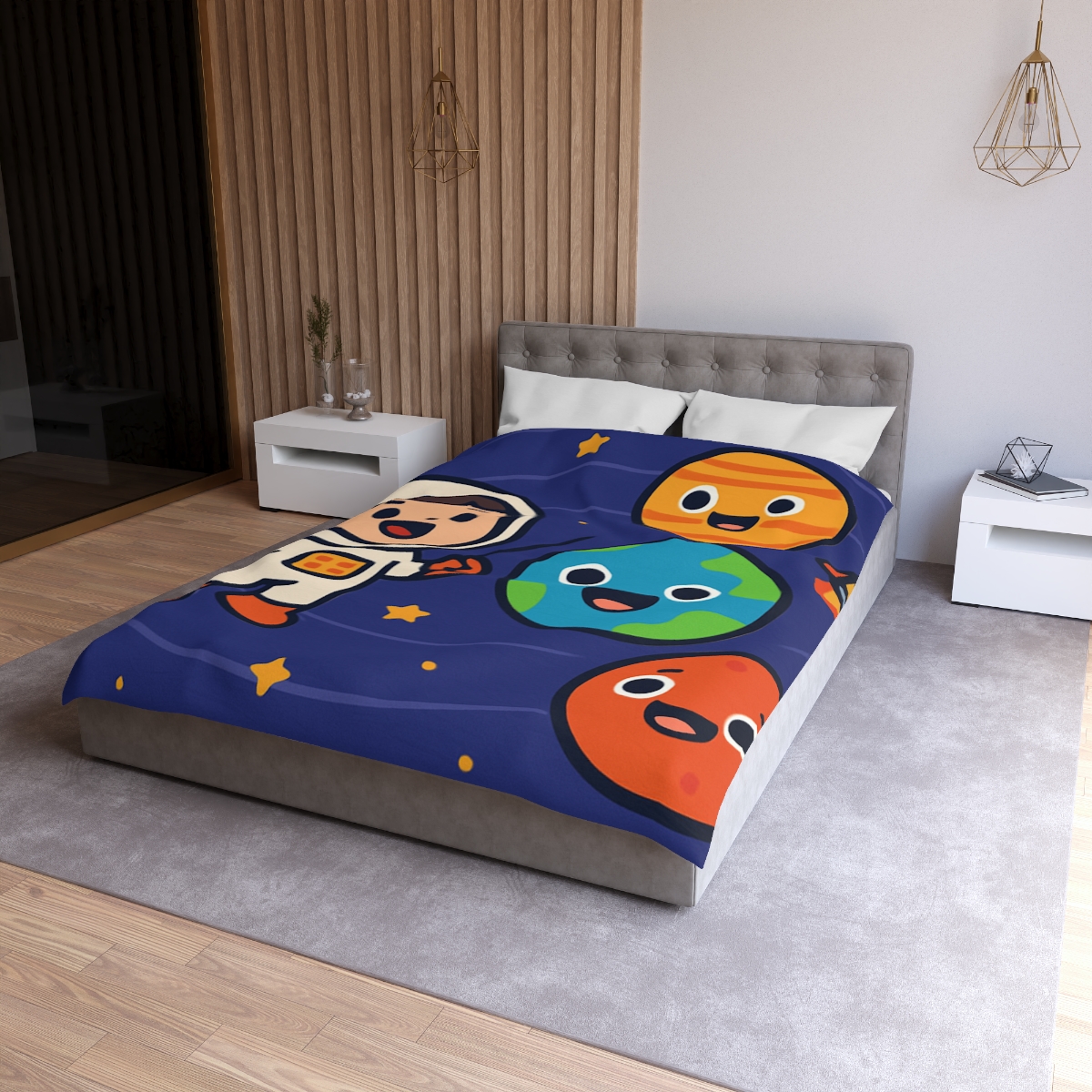 Galaxy School Of Friendly Planets soft comforter duvets