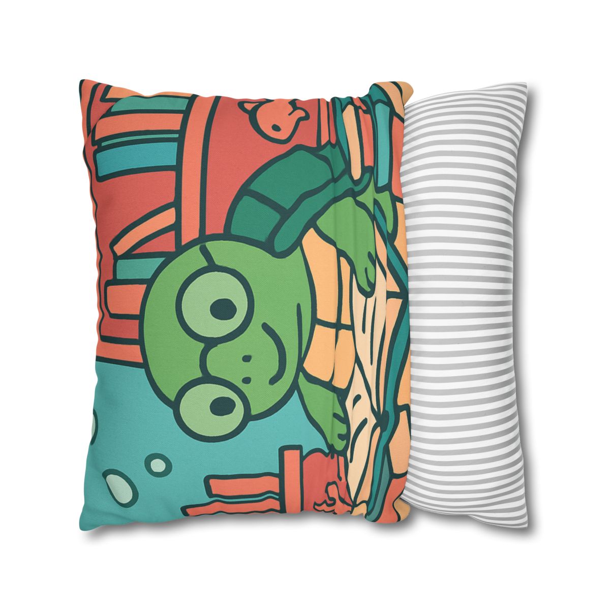 Underwater Library With Bookish Turtle unique gift pillow cases