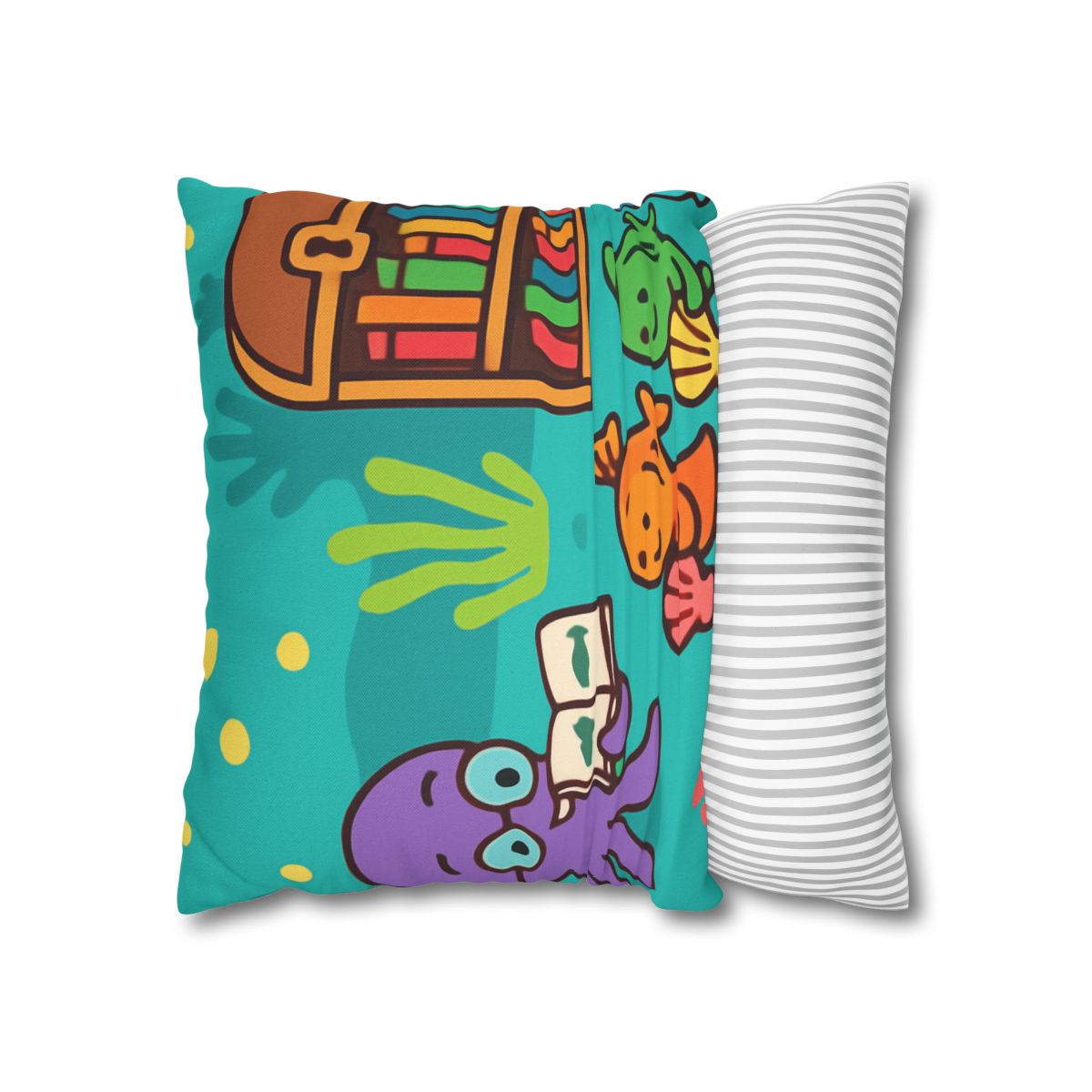 Coral Reef Library With The Octopus Librarian unique gift pillow cases