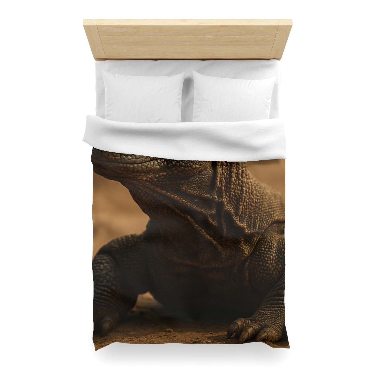 Ancient Sentinel Komodo Dragon designer printed duvets