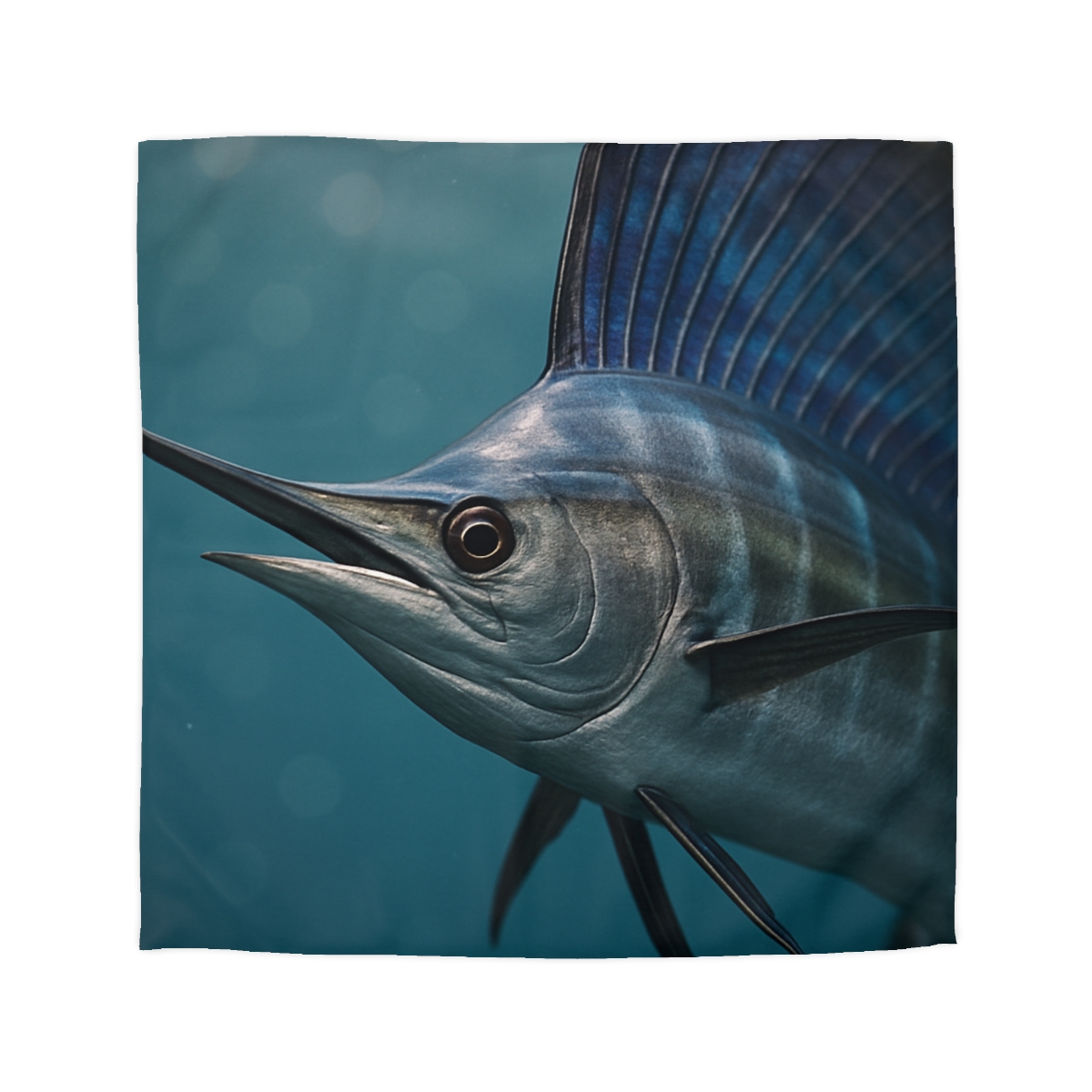 Prismatic Surge Sailfish designer printed duvets