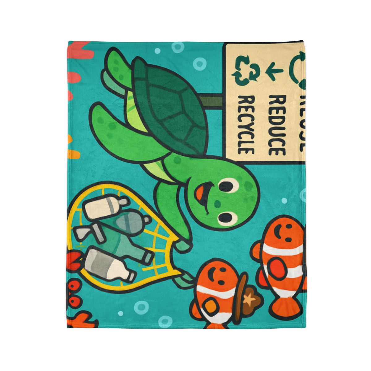 Coral Reef Recycling Rangers unique gift blanketscustom blankets