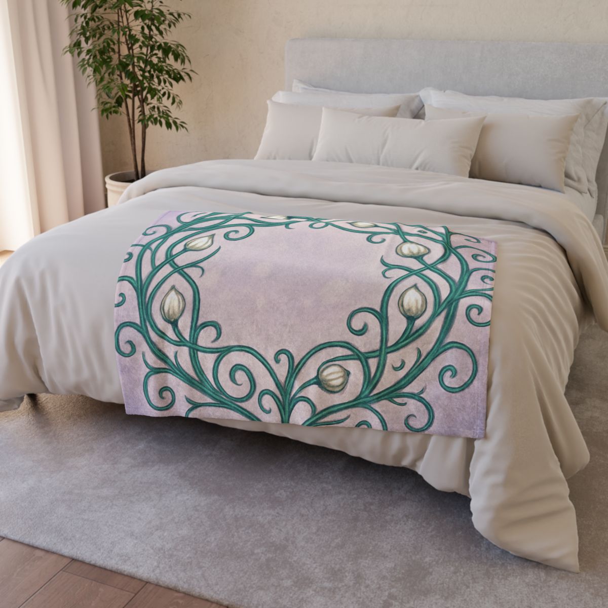 Vine Lattice Halo stylish throw blankets