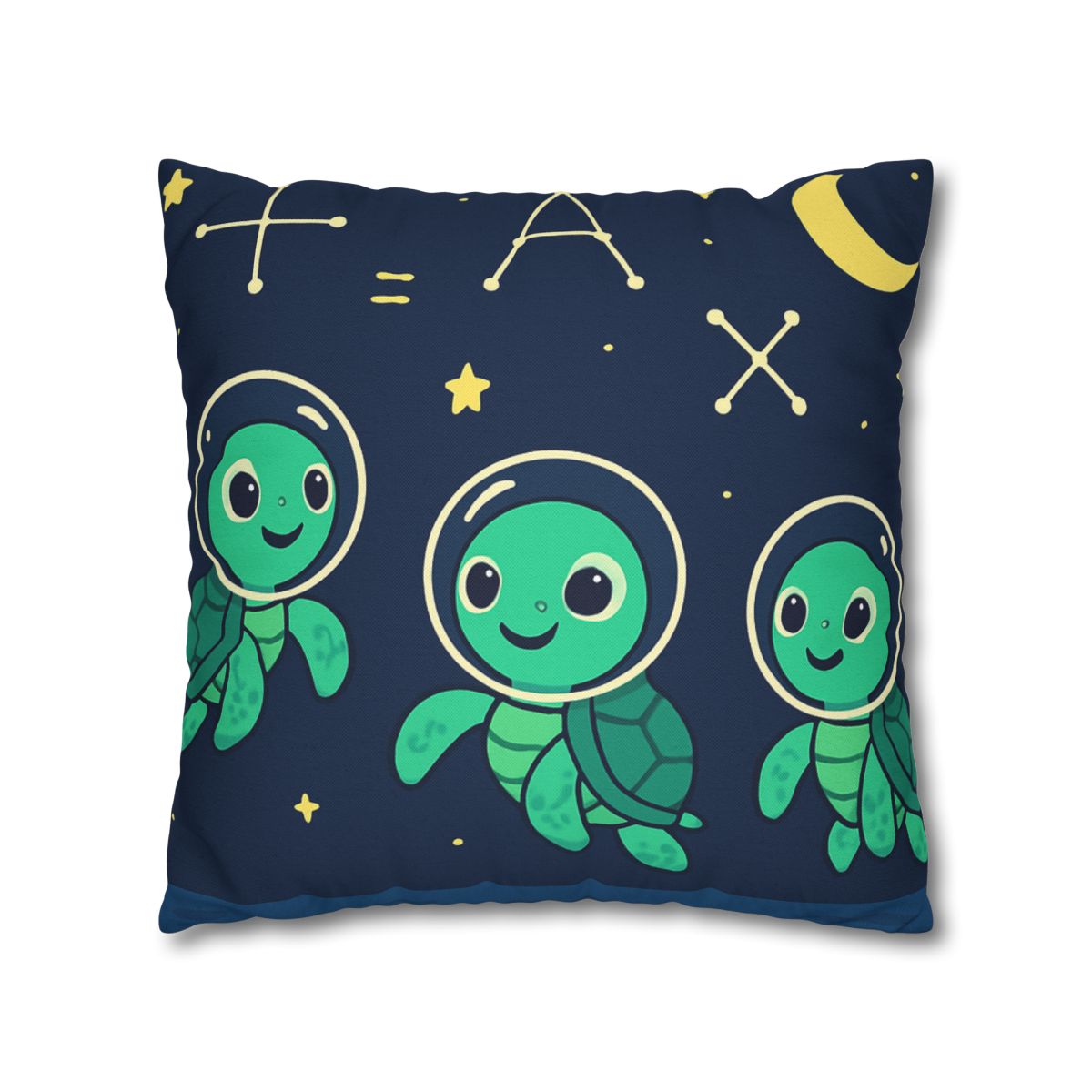 Space School Of The Curious Sea Turtles designer print pillow cases