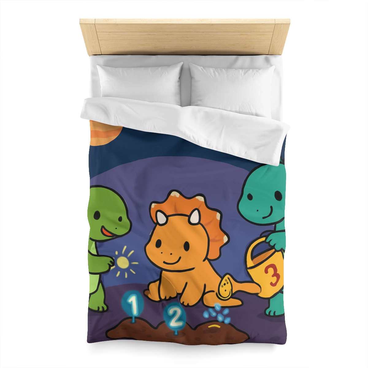 Galaxy Garden Dinosaurs personalized bedding duvets