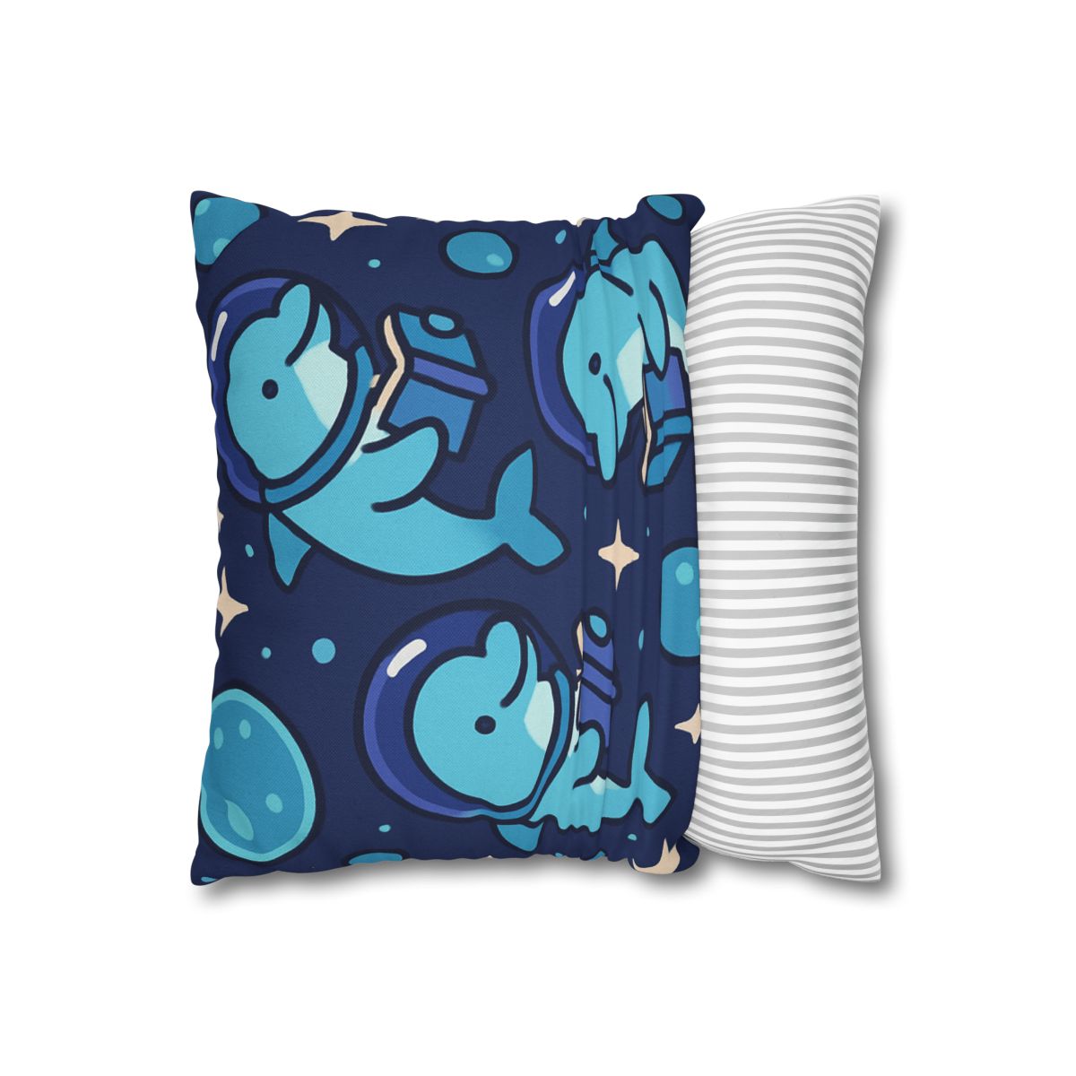 Space School Of Curious Dolphins comfortable bedding pillow covers