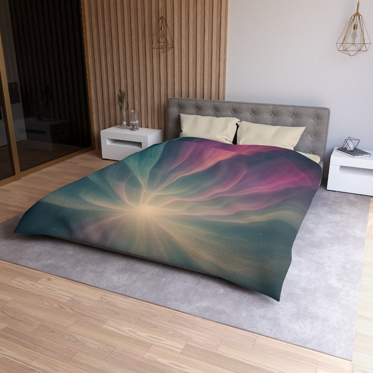 Aurora Nexus Bloom custom duvets